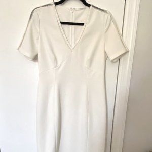Tahari Dress Women White Short Sleeve Bodycon, Size 6